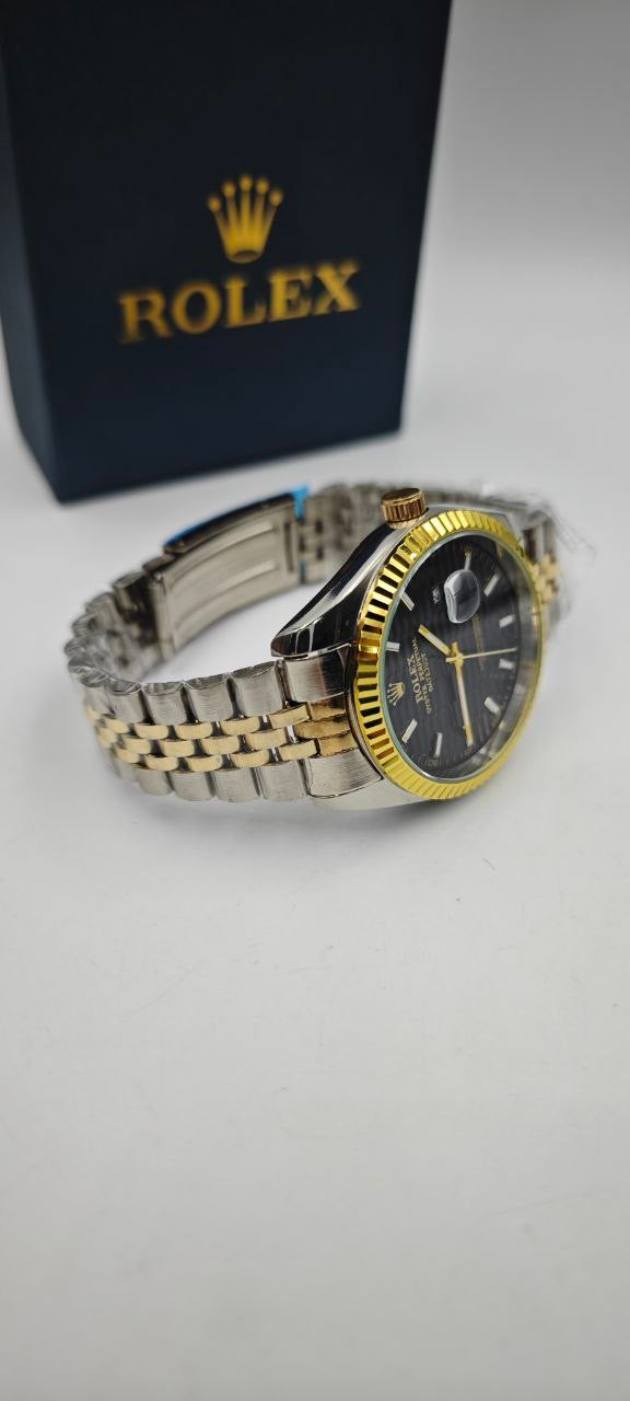 ROLEX JÜBİLE KORDON ÇİFT RENK İÇİ SİYAH