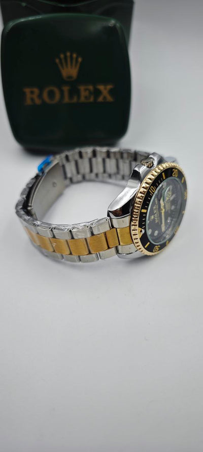 ROLEX SUBMARİNER ÇİFT RENK İÇİ SİYAH ERKEK SAAT