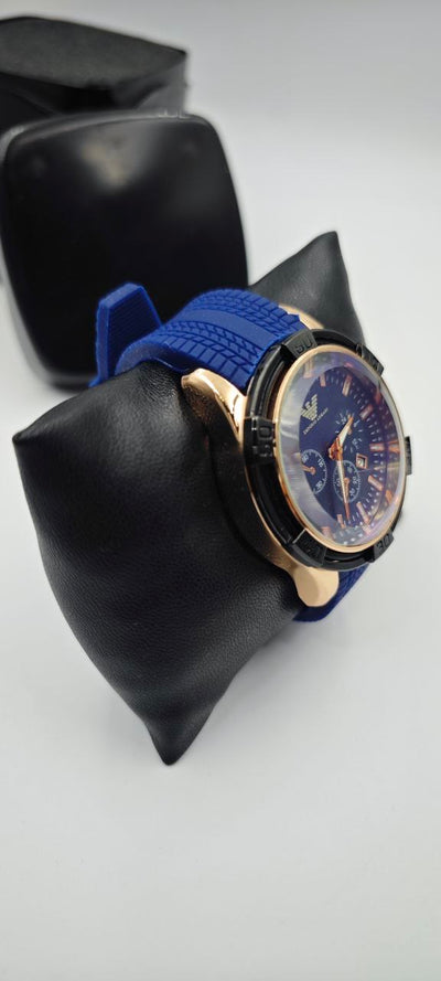 EMPORİO ARMANİ MAVİ GOLD ERKEK SAAT