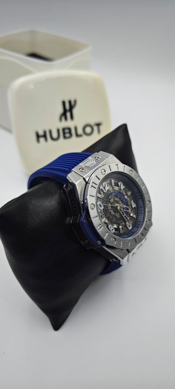 HUBLOT GENEVE MAVİ GRİ ERKEK SAAT