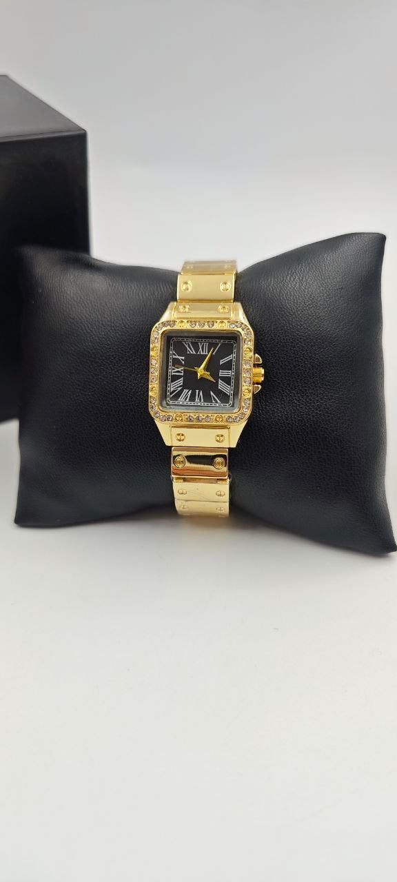 GOLD İÇİ SİYAH BAYAN SAATİ