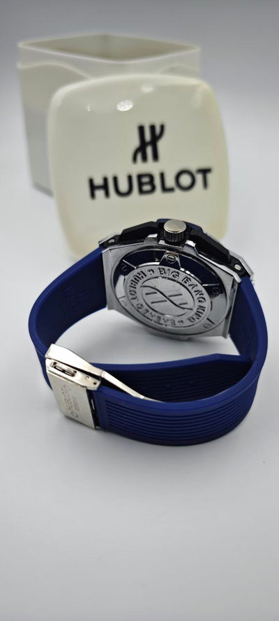HUBLOT GENEVE MAVİ GRİ ERKEK SAAT