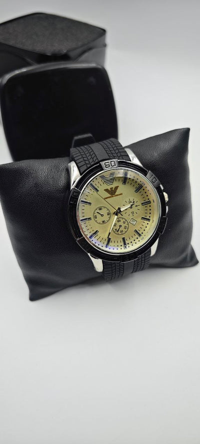 EMPORİO ARMANİ SİYAH GRİ ERKEK SAAT
