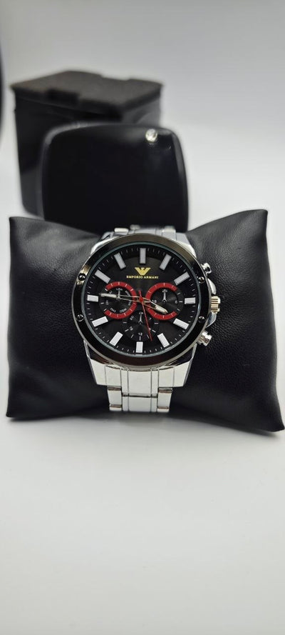 EMPORİO ARMANİ GRİ SİYAH ERKEK SAAT