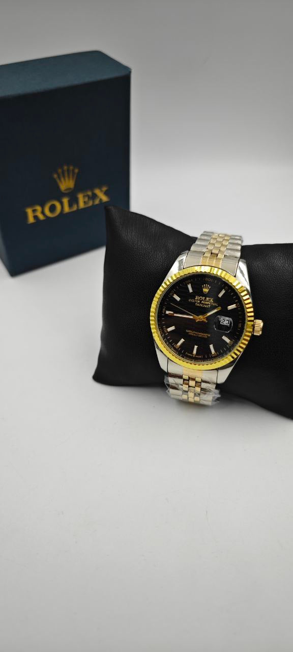 ROLEX JÜBİLE KORDON ÇİFT RENK İÇİ SİYAH
