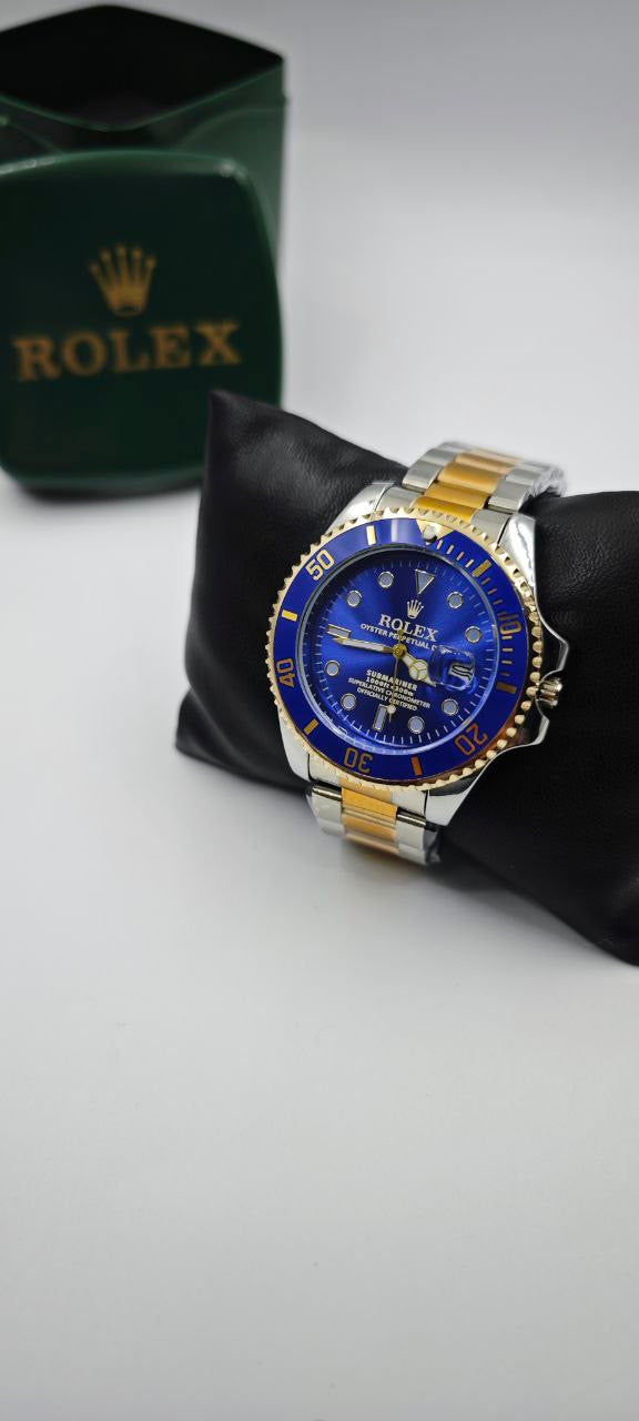ROLEX SUBMARİNER ÇİFT RENK İÇİ MAVİ ERKEK SAAT