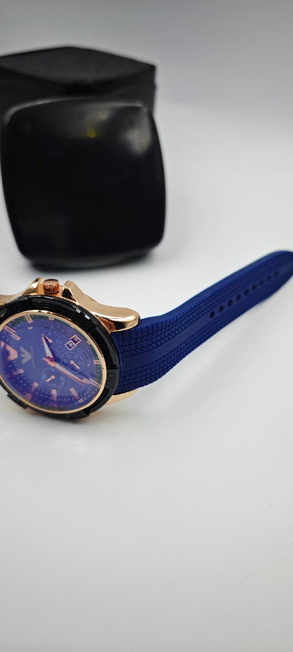 EMPORİO ARMANİ MAVİ GOLD ERKEK SAAT