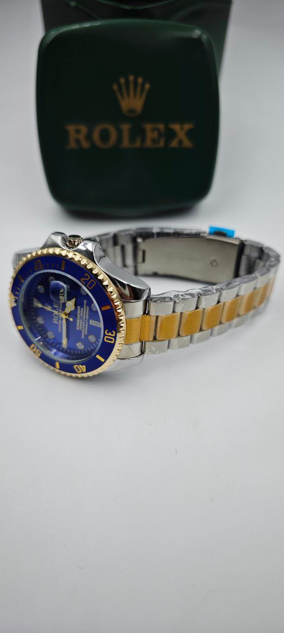 ROLEX SUBMARİNER ÇİFT RENK İÇİ MAVİ ERKEK SAAT