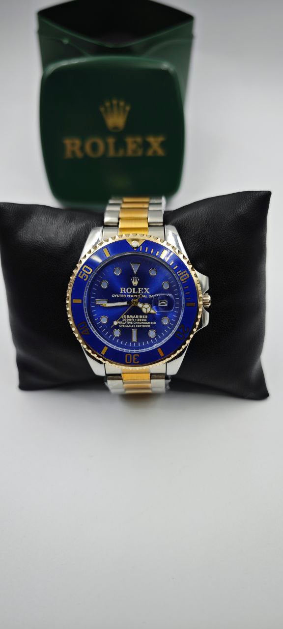 ROLEX SUBMARİNER ÇİFT RENK İÇİ MAVİ ERKEK SAAT