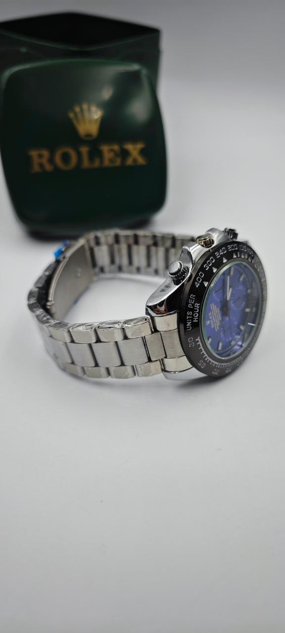 ROLEX DAYTONE GRİ İÇİ MAVİ ERKEK SAAT