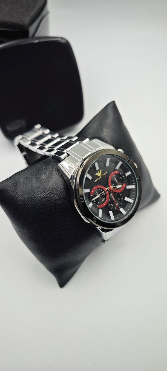 EMPORİO ARMANİ GRİ SİYAH ERKEK SAAT