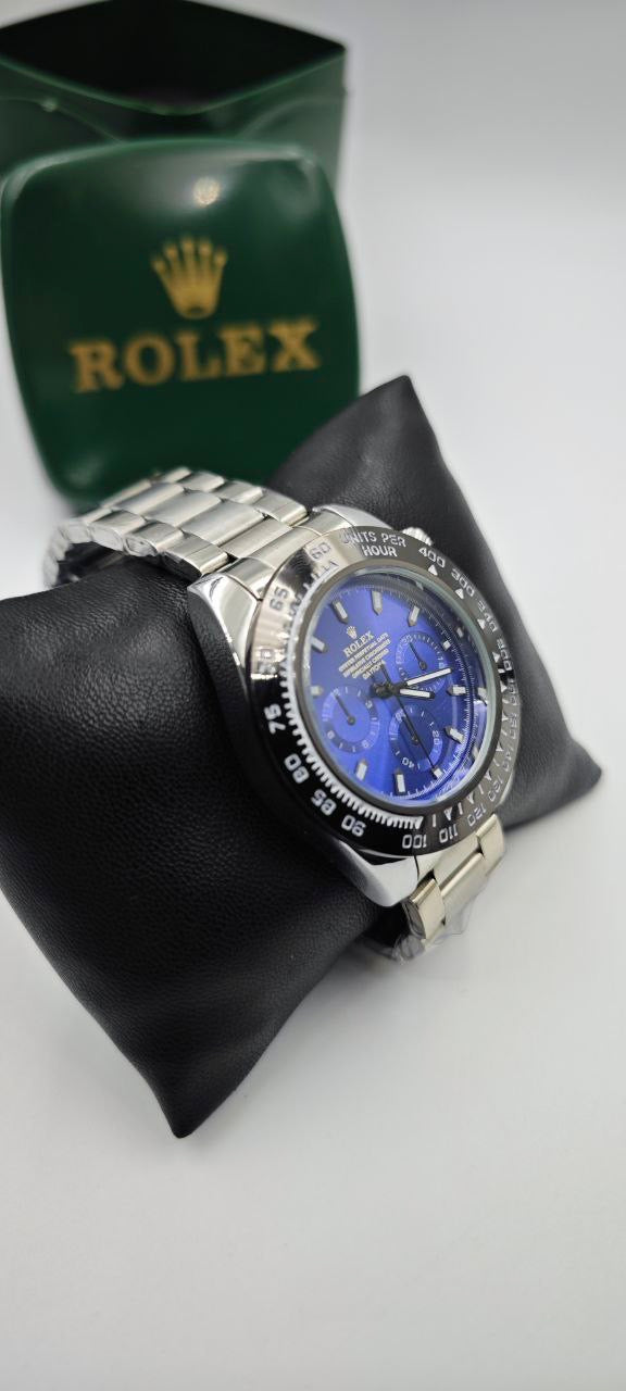 ROLEX DAYTONE GRİ İÇİ MAVİ ERKEK SAAT