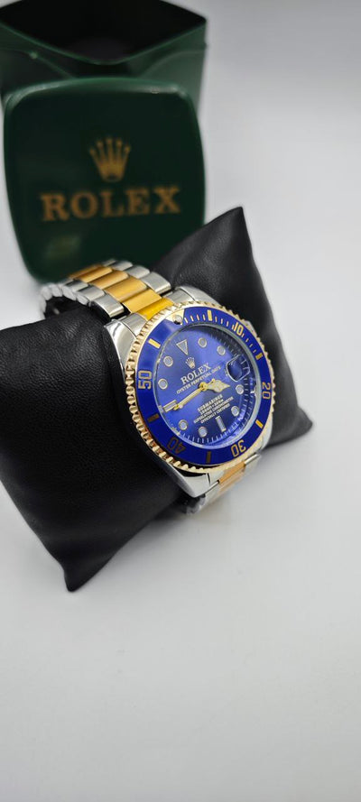 ROLEX SUBMARİNER ÇİFT RENK İÇİ MAVİ ERKEK SAAT