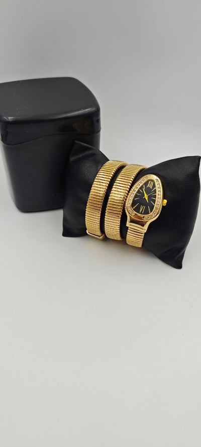 YILAN GOLD İÇİ SİYAH BAYAN SAATİ