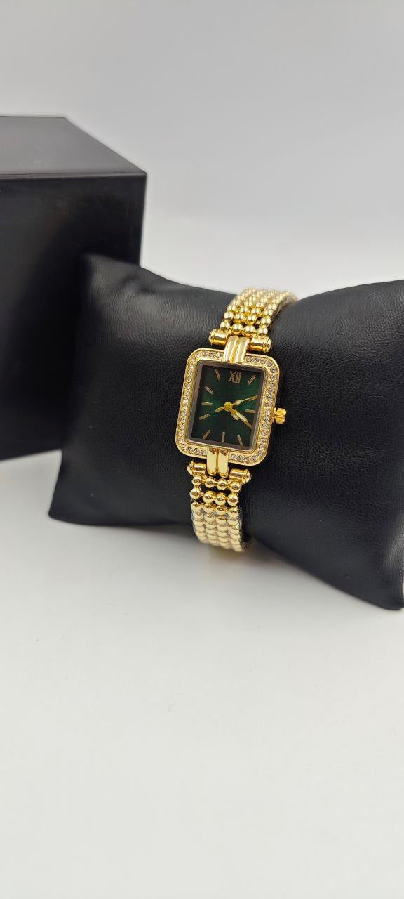 GOLD İÇİ YEŞİL BAYAN SAATİ