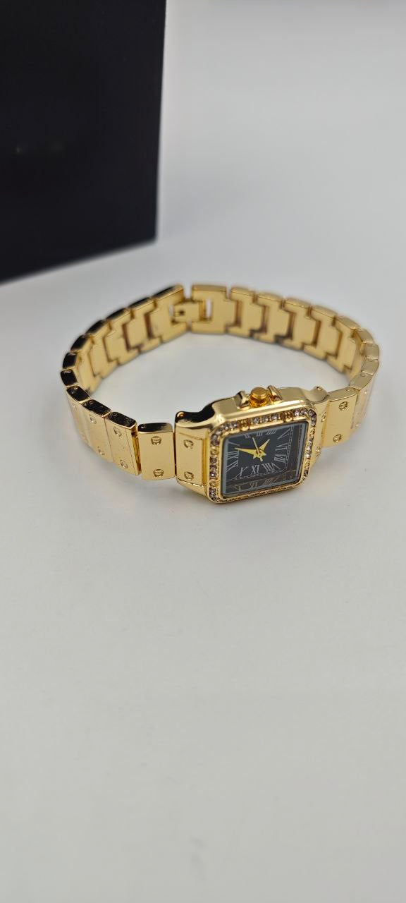 GOLD İÇİ SİYAH BAYAN SAATİ