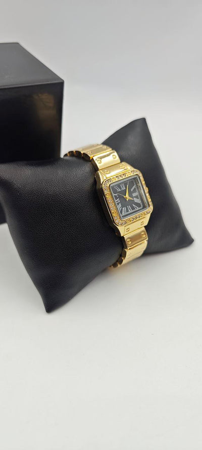 GOLD İÇİ SİYAH BAYAN SAATİ