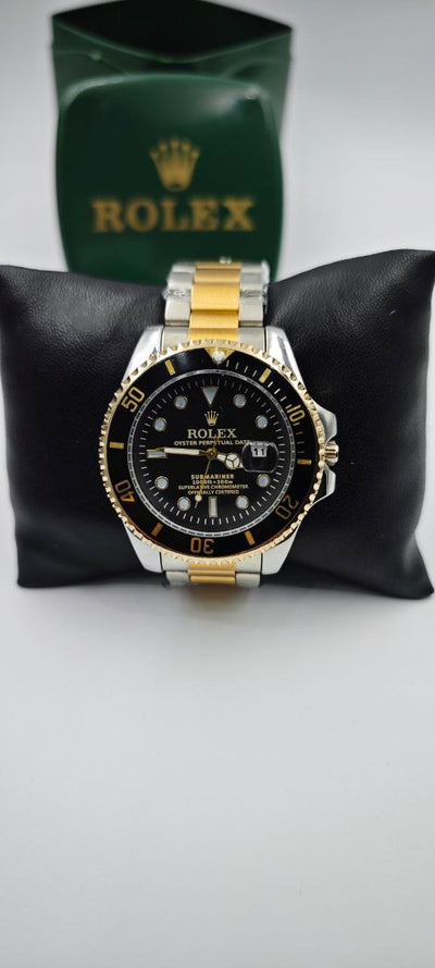 ROLEX SUBMARİNER ÇİFT RENK İÇİ SİYAH ERKEK SAAT