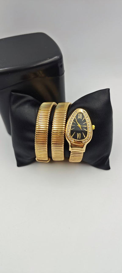 YILAN GOLD İÇİ SİYAH BAYAN SAATİ