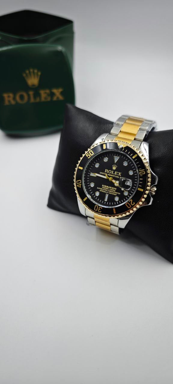 ROLEX SUBMARİNER ÇİFT RENK İÇİ SİYAH ERKEK SAAT