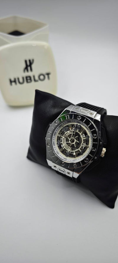HUBLOT GENEVE SİYAH GRİ ERKEK SAAT