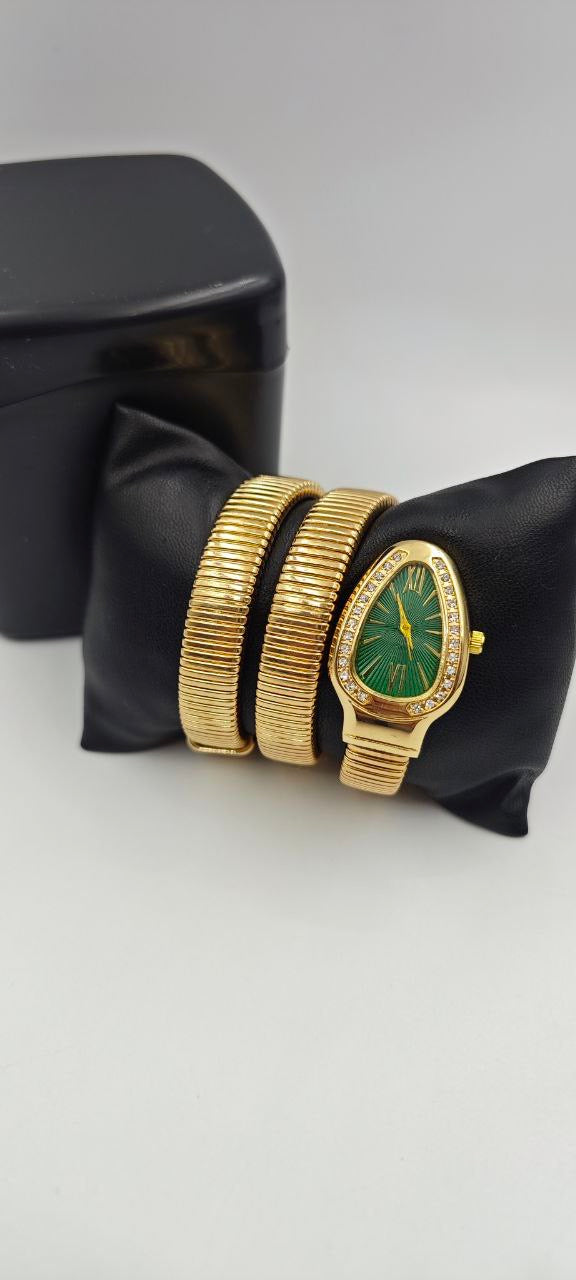 YILAN GOLD İÇİ YEŞİL BAYAN SAAT