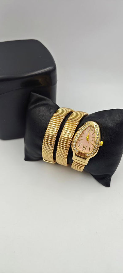 YILAN GOLD İÇİ PEMBE BAYAN SAAT