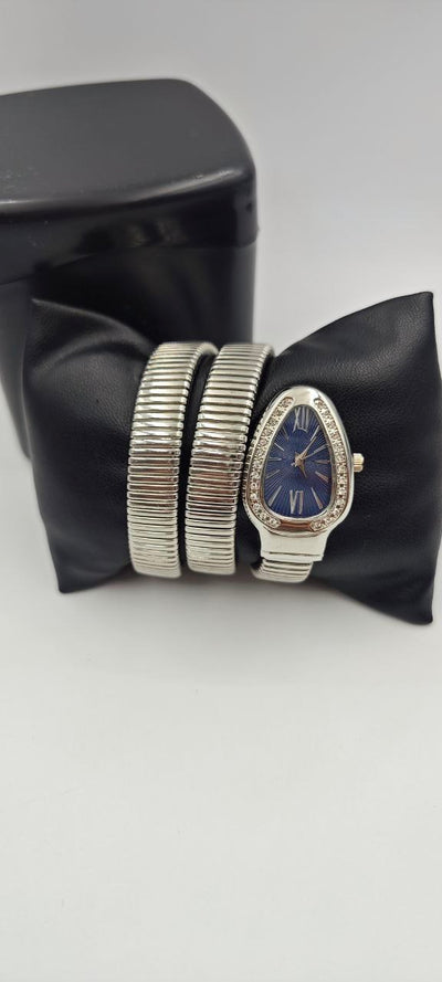 YILAN GRİ İÇİ MAVİ BAYAN SAAT