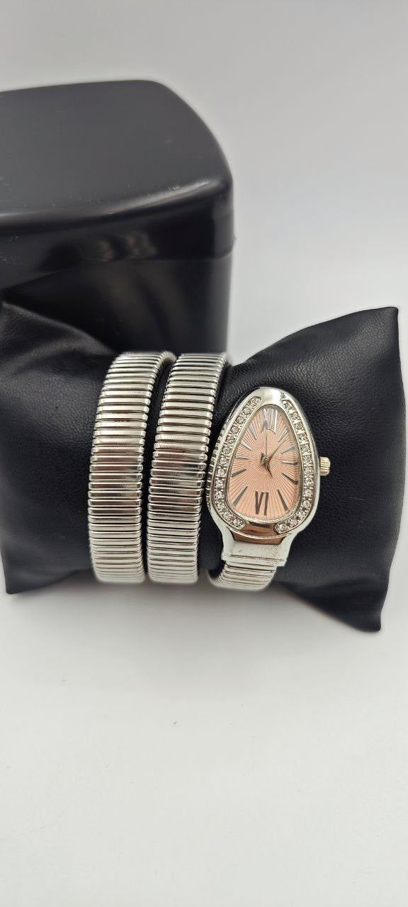 YILAN GRİ İÇİ PEMBE BAYAN SAAT