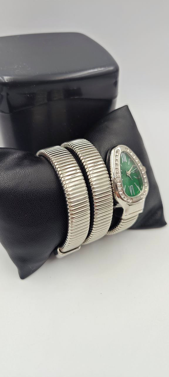 YILAN GRİ İÇİ YEŞİL BAYAN SAAT