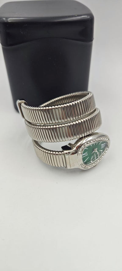 YILAN GRİ İÇİ YEŞİL BAYAN SAAT