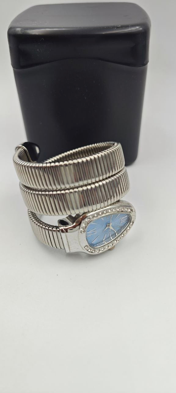 YILAN GRİ İÇİ MAVİ BAYAN SAAT