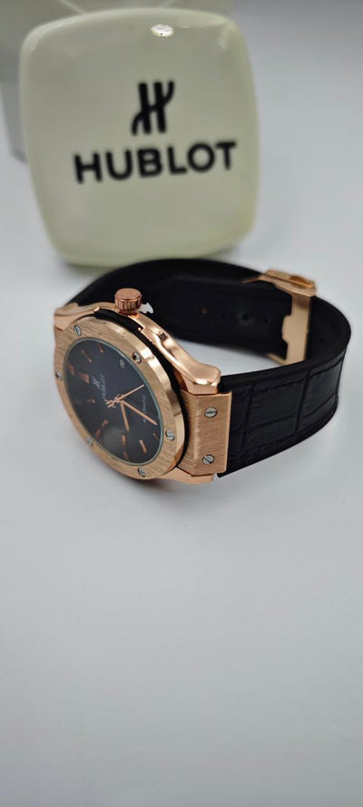 HUBLOT GENEVE SİYAH ROZ GOLD ERKEK SAAT