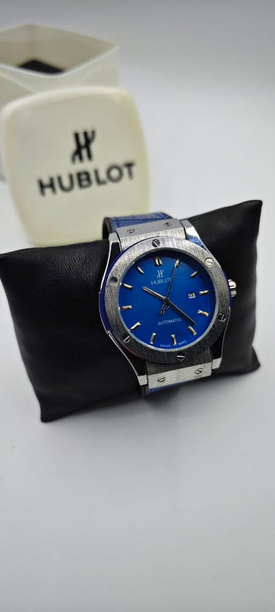 HUBLOT GENEVE MAVİ GRİ ERKEK SAAT