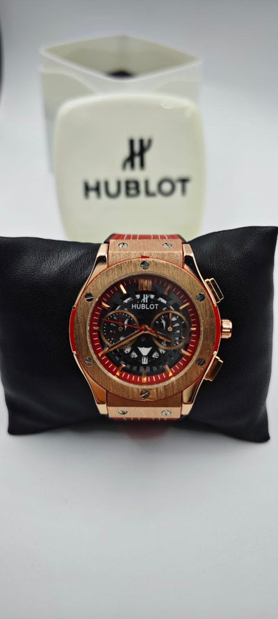 HUBLOT GENEVE KIRMIZI GOLD ERKEK SAAT